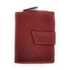 Small Genuine Leather Women's Wallet with RFID Protection, red, Retro