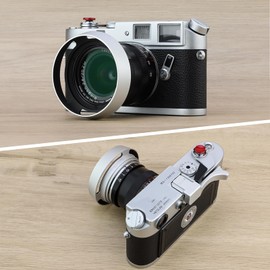 Haoge LH-ZV12 Round Metal Lens Hood Compatible with Carl Zeiss C Biogon T* 4.5/21 21mm f4.5 ZM, C Sonnar 1.5/50 50mm f1.5 ZM Lens Silver