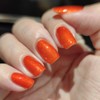 COSMOO Gold Red Shimmer Nail Polish, 12ml Quick Dry Nail