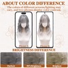 Hair Topper with Bangs 16 Inch Silver Cool Tone Wavy