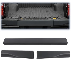 PIT66 3PCS Flexible Step Trim Tailgate Molding, Compatible with Ford Super Duty F350 F250 2008-2016 8C3Z-9940602-DA, 8C3Z9941019AA, 8C3Z9941018AA Pair Tailgate Trim End Cap, Hardware
