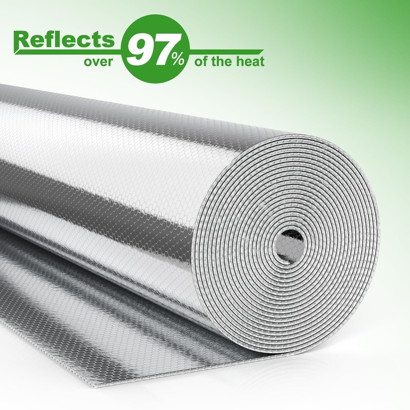 AGHITG Reflective Insulation Foam,48"x 10 Ft Window Insulation for Winter,Aluminum