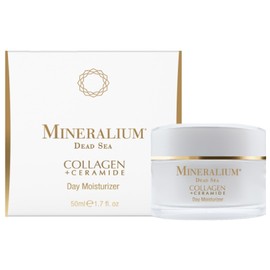 Mineralium - Feuchtigkeitsspendende Tagescreme mit hydrolysiertem Kollagen und Ceramiden - Für strahlende, pralle Haut - Vitamin C, Jojobaöl, Mineralien aus dem Toten Meer - 50ml