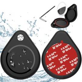 AXFEE Airtag Holder Pack of 2, Anti-Lost Device Locator Paste Waterproof Protective Case Water Drop Style