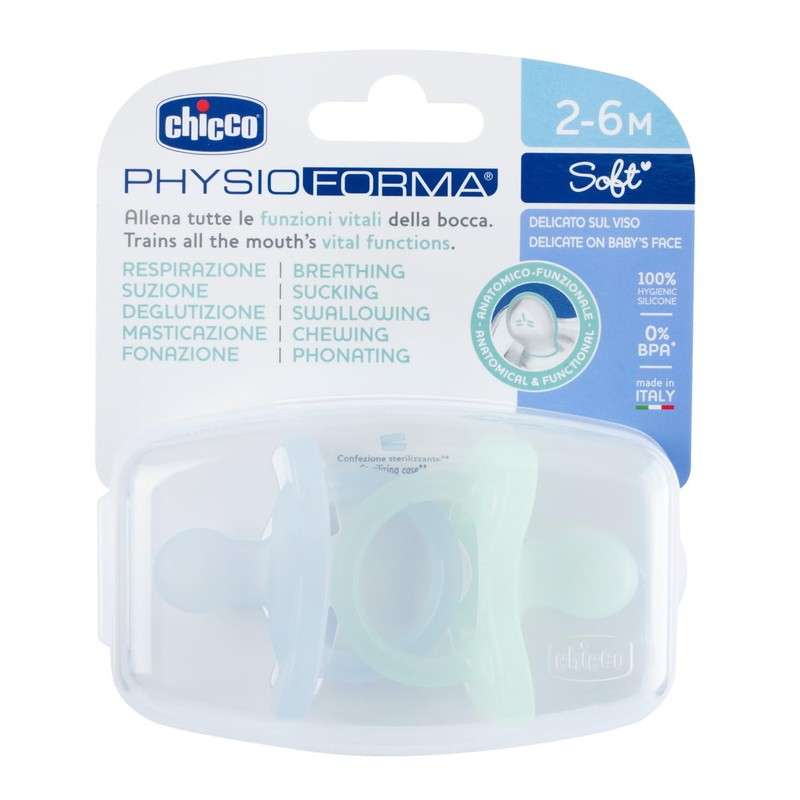Chicco PhysioForma Baby Pacifier Set 0-6 Months for Boys -