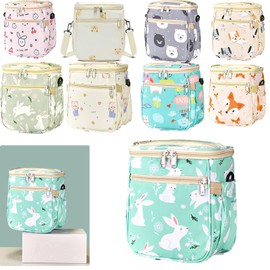 Boxonly Blue Bunny Handlebar Bag for Kids - 8" x 5" Bike Basket Accessory for Balance Bikes, Tricycles & Scooters