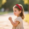 Diadema Roja con Lazo Anudado para Niñas Pequeñas