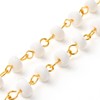 COGCHARGER 5 Strands White Clay Bead Chains Polymer Clay Bead