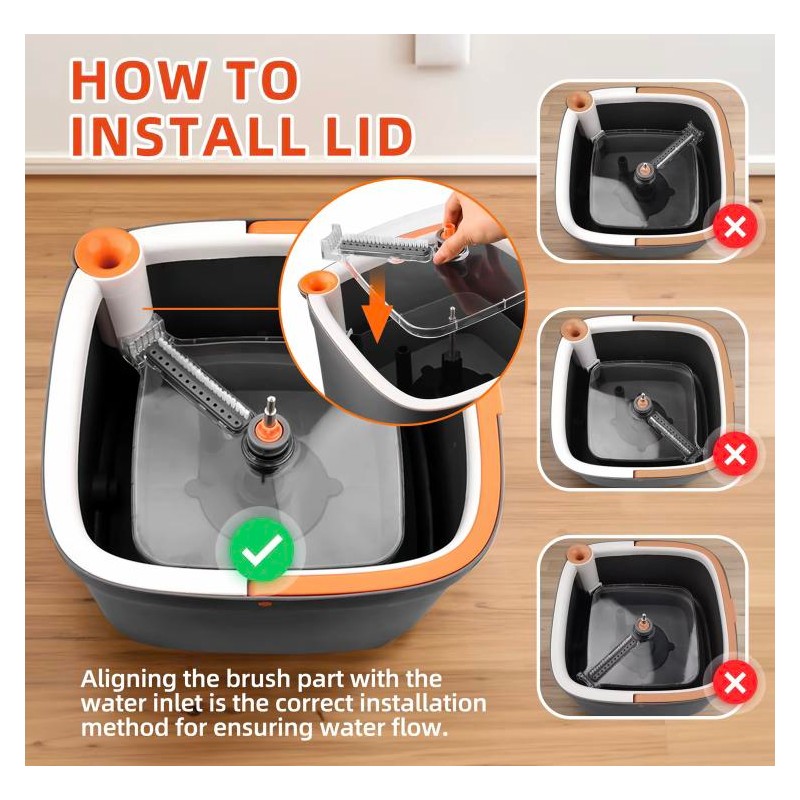 TikStar Spin Mop Bucket Set with Self-Separating Dirty & Clean