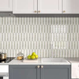 CHIHUT 12’’x12’’ Kitchen Backsplash Peel and Stick Self Adhesive Waterproof Marble Wall Tile Stick on Backsplash Tiles for Bathroom 6 Sheets 3D Peel and Stick Wall Tiles for Laundry Room