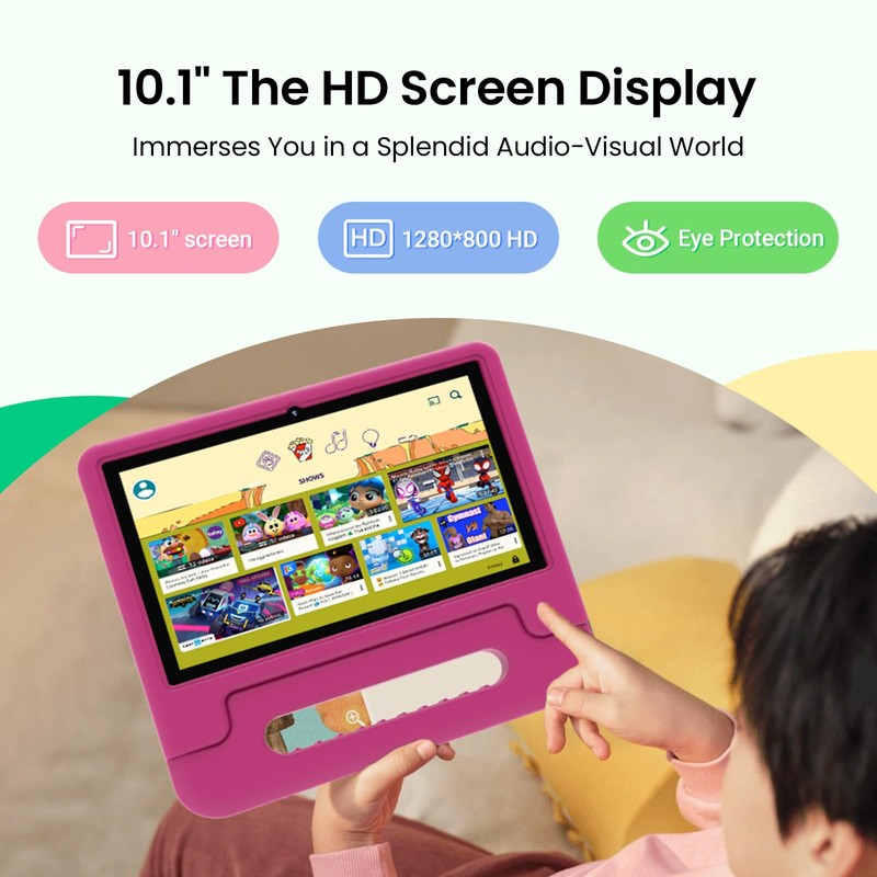CFVOCUY 2026 Kids Tablet, 10.1 Inch Android 15 Tablet for