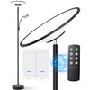 LEPOWER-TEC Bright Floor Lamp, Standing Lamp with Remote & Wall