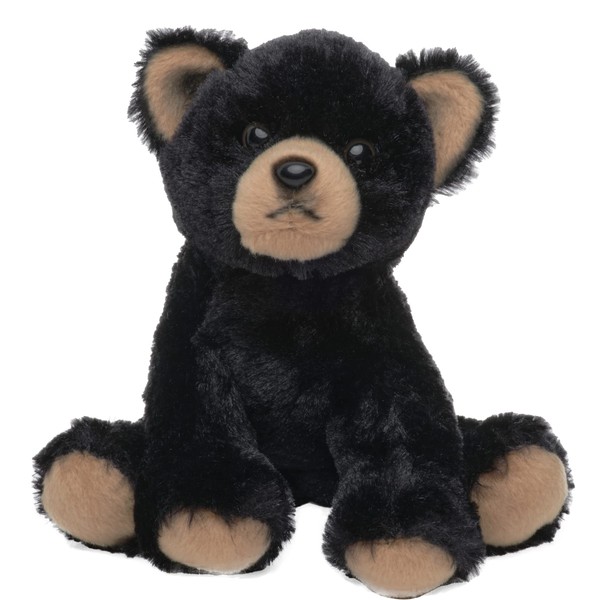 Bearington Lil' Huck Small Plush Stuffed Animal Black Bear, 7 Inches