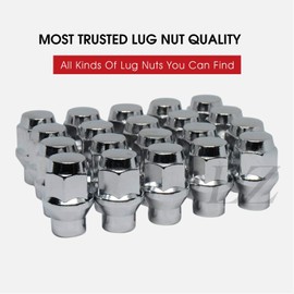 20 ET Bulge Conical Lug Nuts 1/2"-20 with Offset Washers 5/16" Shank 0.62" Dia 1.4" Length