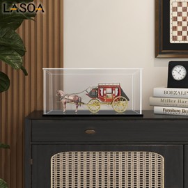 Acrylic Display Case Clear Display Box for Collectibles Figures Model, Cube Countertop Box Dustproof Protection Organizer Stand (10x5x4inch; 25x13x10cm)