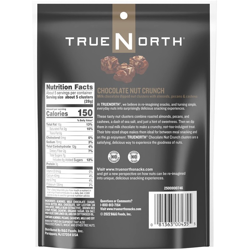 TrueNorth Nut Clusters, Chocolate Nut Crunch, 5 Ounce