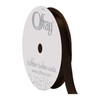 Offray Single Face Satin Craft Ribbon, 3/8-Inch x 18-Feet, Brown