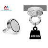 Magnetpro Fishing Magnet, 440 Lbs Pulling Force Strong Neodymium Magnet