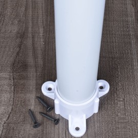 letsFix Table Screw Caps PVC Fittings, PVC Flange for 1-1/4" Schedule 40 PVC Pipe, DIY PVC Rod Holder Projects, Mounting Screws Included, Furniture-Grade [10 Pack]