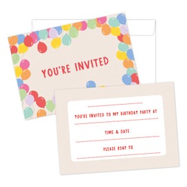 Manta Makes Party invitations for kids or adults pack of 36, present themed birthday invitations for girls or boys, birthday party invitations pack, party invites - suitable for all ages
