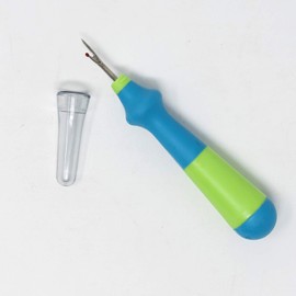 Korbond Easy Grip Seam Ripper Twin Pack – 12cm – Set of 2 Large Handled Stitch Unpicker with Comfort Grip & Protective Cap