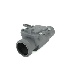 Backflow Seal Diameter DN 50 Grey | Backflow Valve with Lockable Check Valve Backflow Valve Frog Flap Drain Waste Water KG HT Pipe