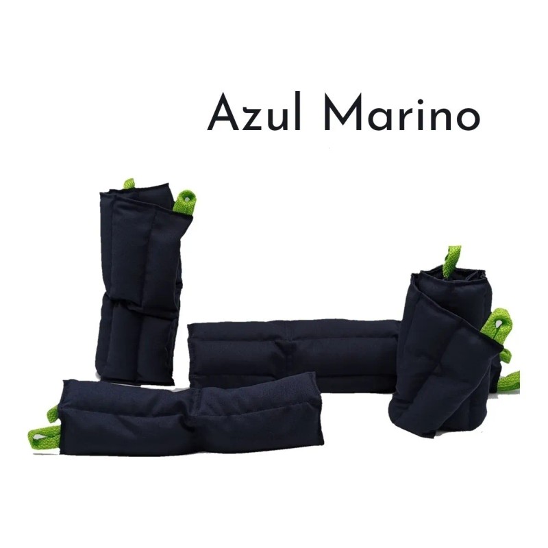 Kit De 5 Compresas Terapéuticas De Semillas Azul Marino
