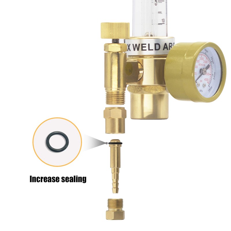 RX WELD Argon/CO2 Mig Tig Flow Meter Gas Regulator Gauge