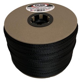 Cajun Pull Line - 3/4 Inch Black - 2,000 lb. - Pull Tape - Polyester Pulling Tape - Made in USA (300)