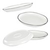 Servappetit Black Tie Dinner Plates Set of 4, 9.5" Diameter