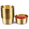 Huakaile 10 Pieces Stainless Steel Sauce Cups, 2.7 Oz/80 ml
