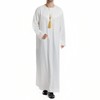 Musuly Men's Kaftan - Traditional Thobe Abaya Djellaba, White