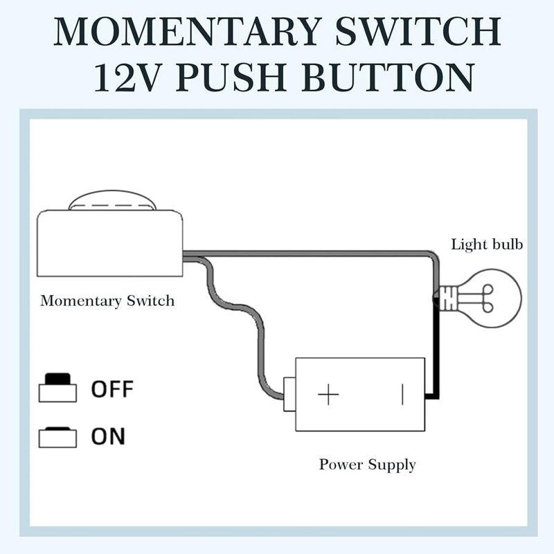 Ahvqevn 5pcs Momentary Switch Momentary Push Button On Off Switch