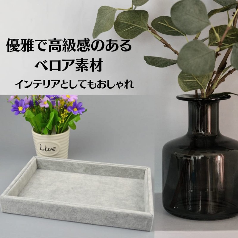 TIMYU Accessory Tray, Jewelry Tray, Jewelry Case, Flat (L)