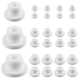 24 PCS Bathtub Jet Covers Silicone Hole Plug White Tube Plugs Waterproof 3 Sizes Bathtub Plug Fit for 13mm 14mm 15mm Bathtub Hole