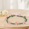 22 Pieces Multicolor Rose Flower Crown Wreath Headband Garland Headpiece