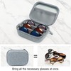 Bukere Travel Sunglasses Organizer Glasses Case, 3 Adjustable Slot for