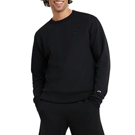 Champion Crewneck, Midweight Crew, Best Comfortable Sweatshirts for Men, Black-407D55, Medium