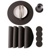 Wipeable Placemats and Coasters Leather Table Mats Waterproof Heat-Resistant Easy