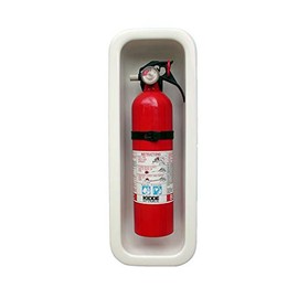 USAMADE RV and Marine Fire Extinguisher Box - Keep Your Boat and Family Safe with Reinforced, Recessed Fire Extinguisher Box - Clean Look Easy to Install and Clean, Made in USA (White)