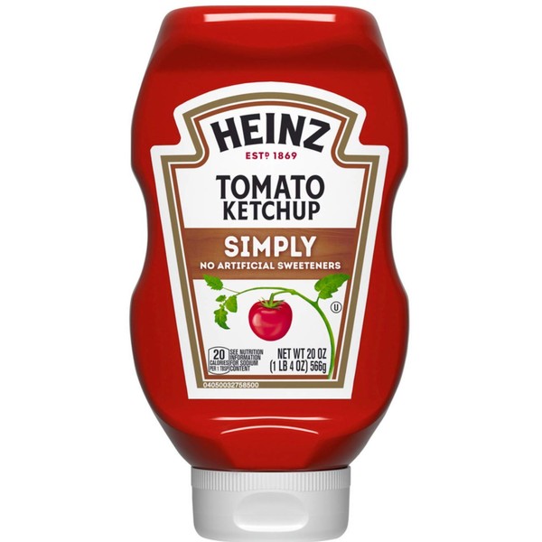 Heinz Simply Tomato Ketchup (20 oz Bottles, Pack of 12)