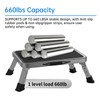 RV Step Stool Foldable 1-Step Ladder Sturdy Metal Stable Step