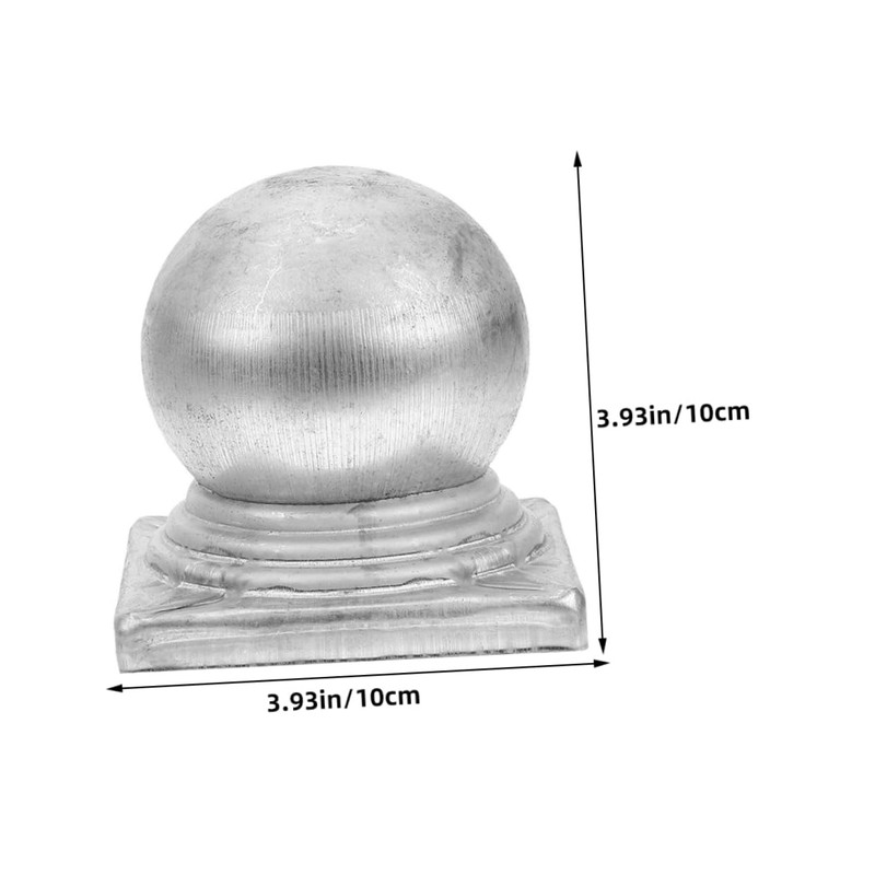 Gadpiparty 4pcs Ball Shaped Metal Fence Post Caps with Smooth