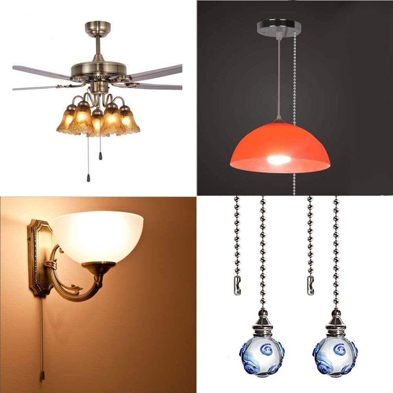 Akahttbn Ceiling Fan Pull Chains 12 Inches Glass Fan Pulls