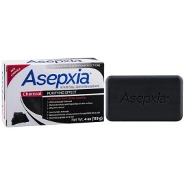 Asepxia Charcoal Cleansing Bar Soap for Acne and Blackheads. 4oz. Pack of 2