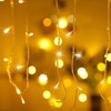 15ft Icicle Curtain Style LED Christmas String Light Indoor &