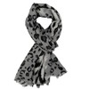 Purple Possum® Leopard Print Scarf Grey Black Zebra Stripes Animal