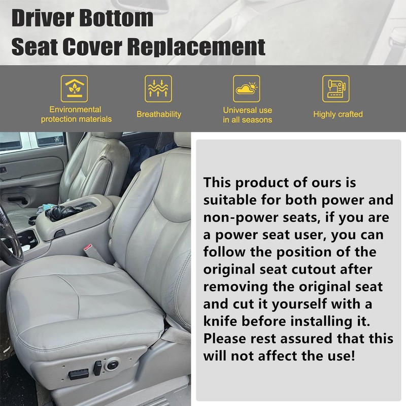 Priprilod # 922 Gray Leather Driver & Passenger Bottom &