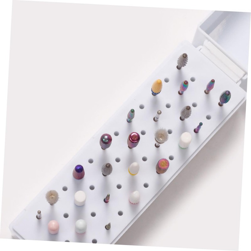 Operitacx Drill Storage Box for Nail Tech Nail Drill Bits