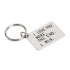 Birthday Keychain Stainless Steel I Love You More The End
